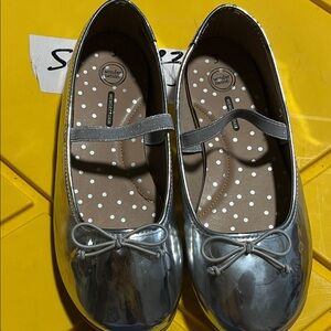 Wonder Nation Shiny Silver Kids Dress Shoes